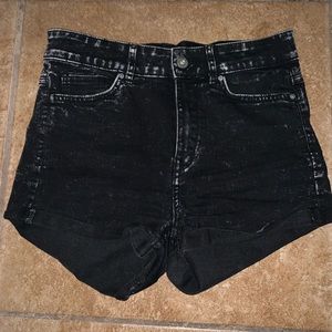 Black high waisted shorts